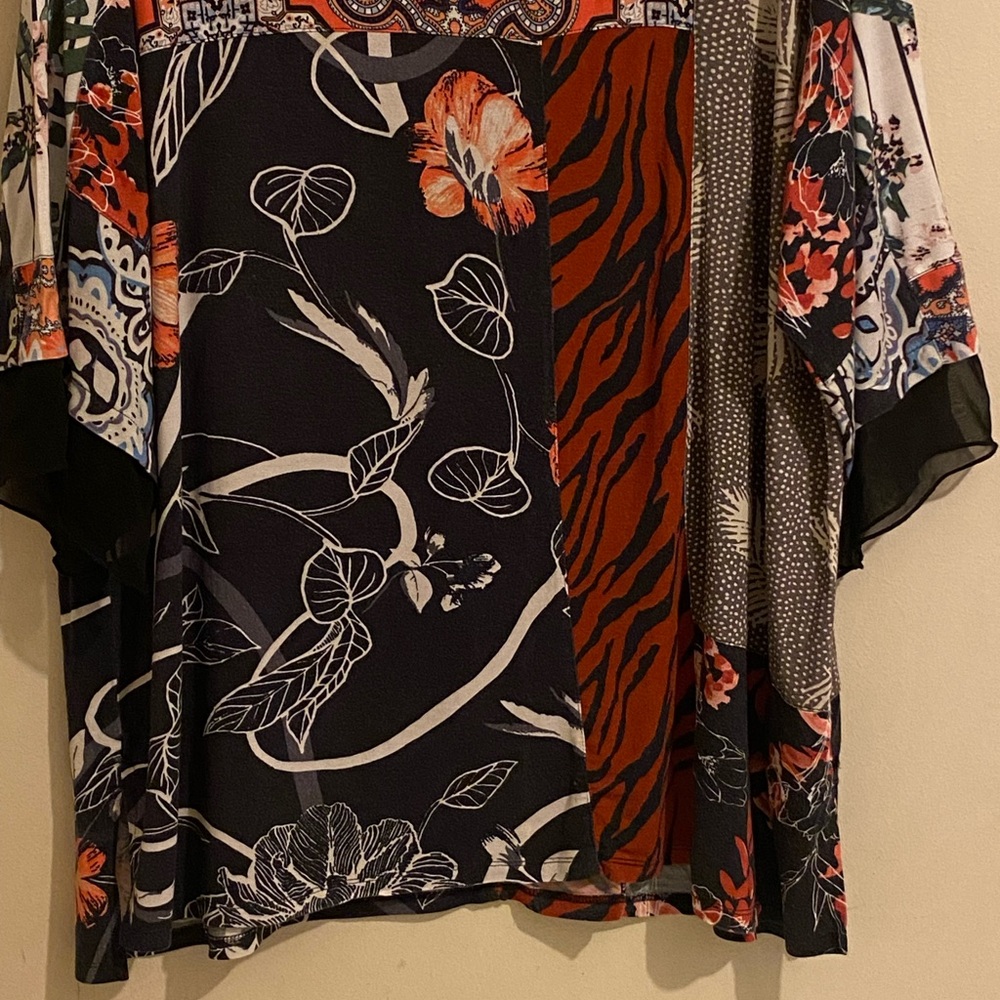 John Mark Multicolor Patchwork Blouse - image 5